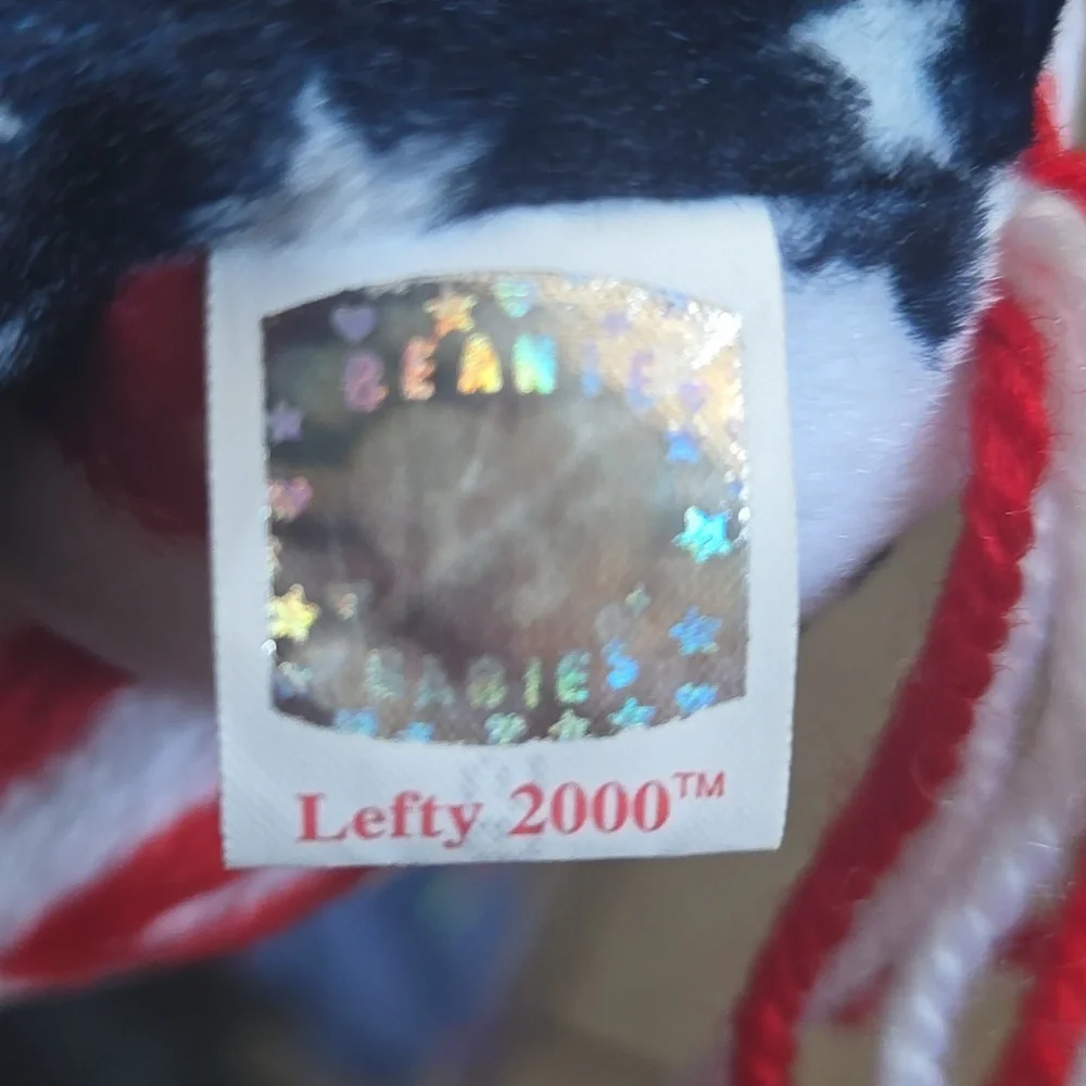 RARE TY Lefty 2000 Beanie Baby With Errors Political Donkey (3) - Picture 8 of 8